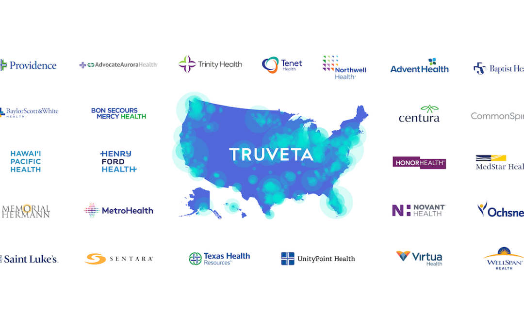 An image of all of the Truveta health system members' logos