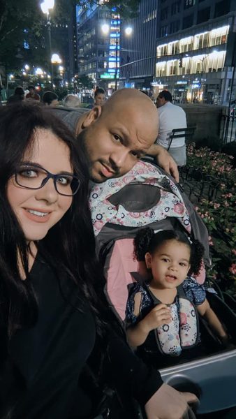 Jose Camilo with his wife and daughter