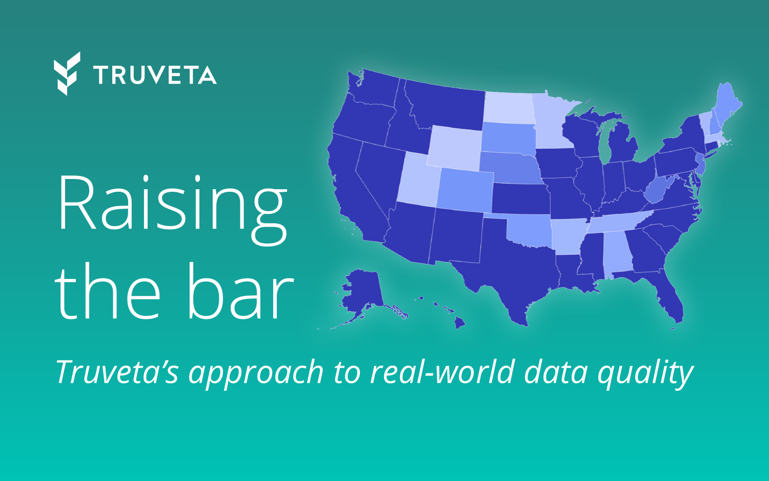 Image showing blog title and a map of the US showing where EHR data is sourced from across the US