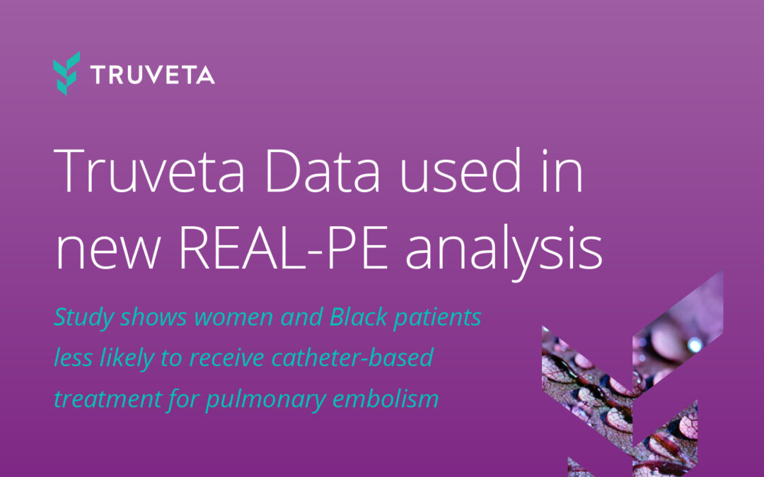 Truveta Data used in new study shows women and Black patients less likely to receive catheter-based treatment for pulmonary embolism