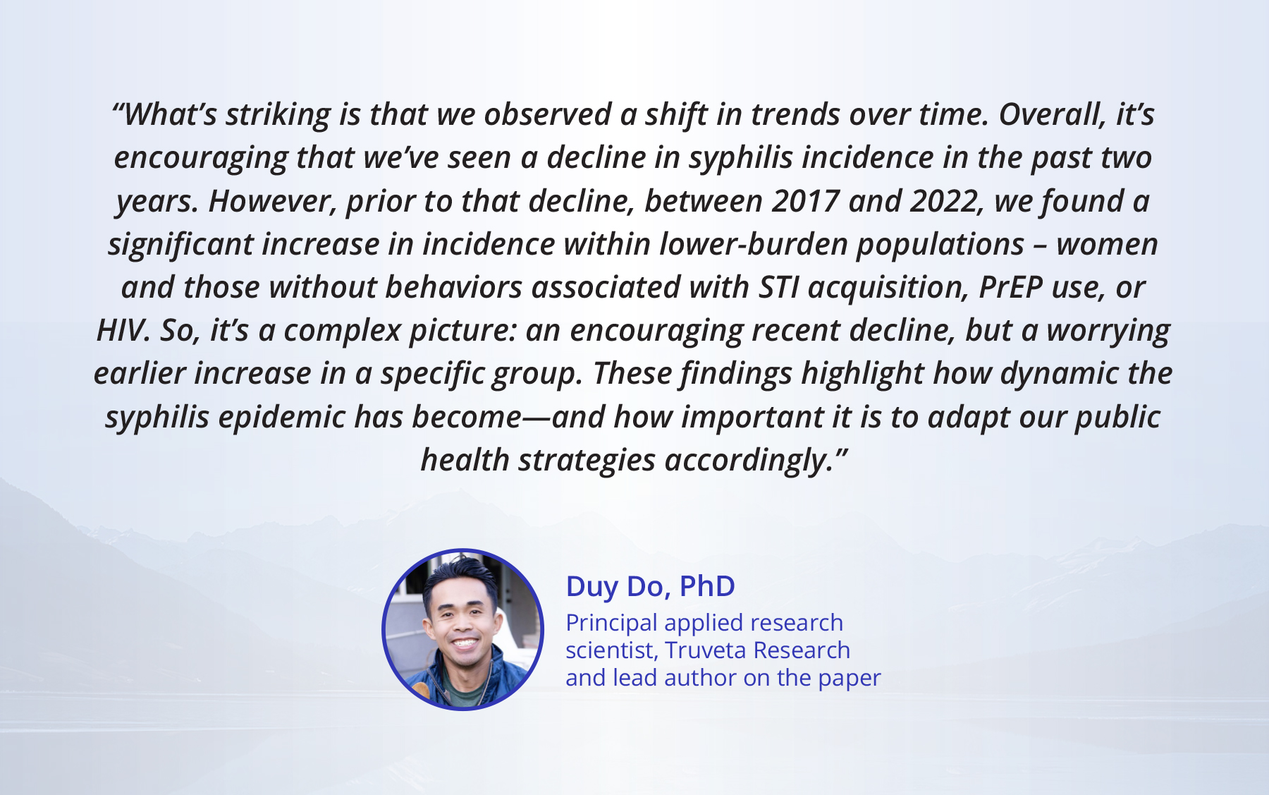 Syphilis-Research-Duy-Quote syphilis infections incidence RWD EHR data timely US Truveta Research