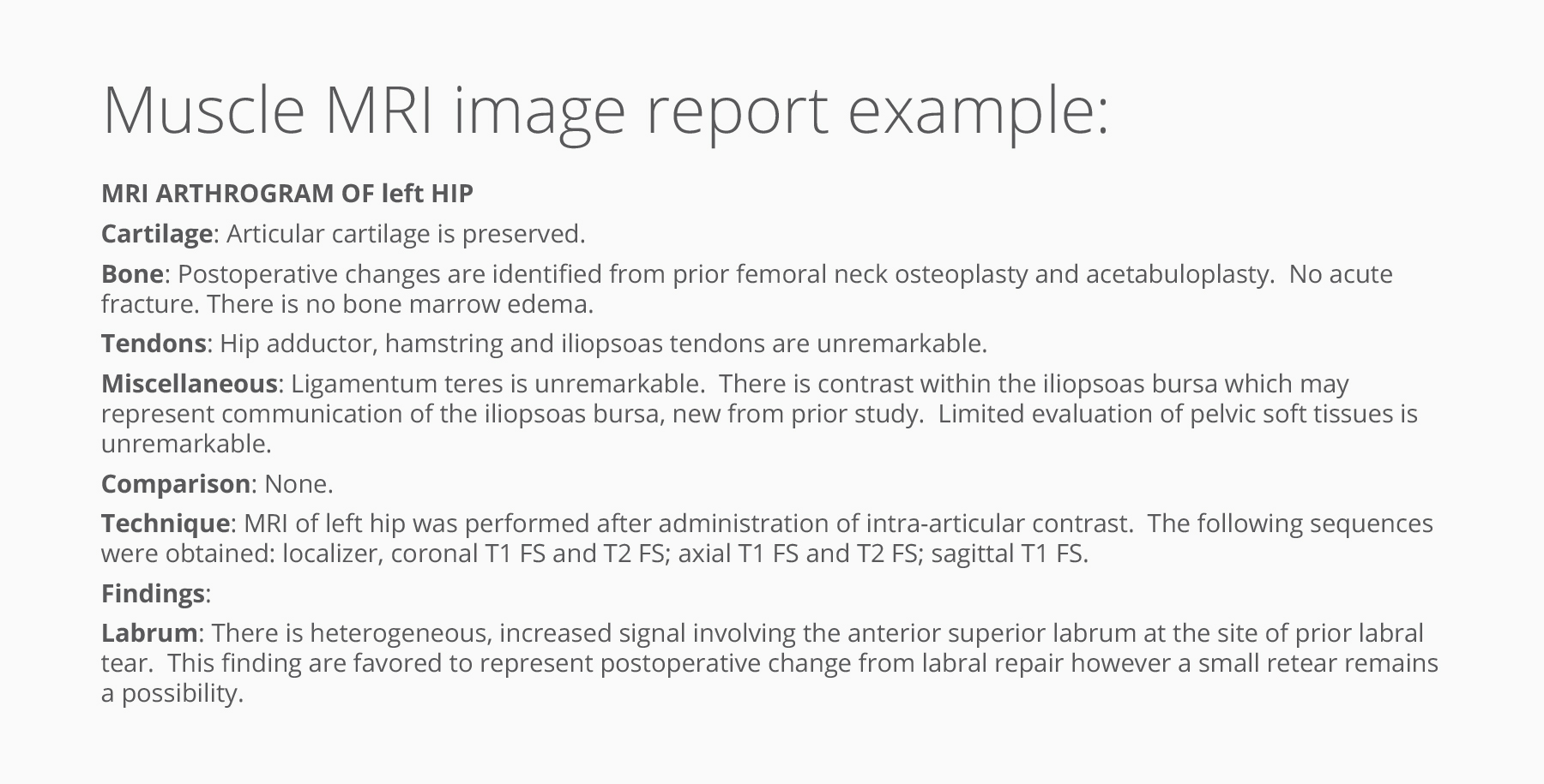 AFR-Rare-Disease-note muscle MRI image report example