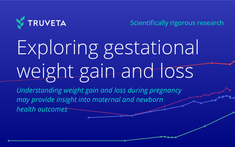 Text image with title of research blog using EHR data to explore pregnancy weight gain and loss using BMI observations