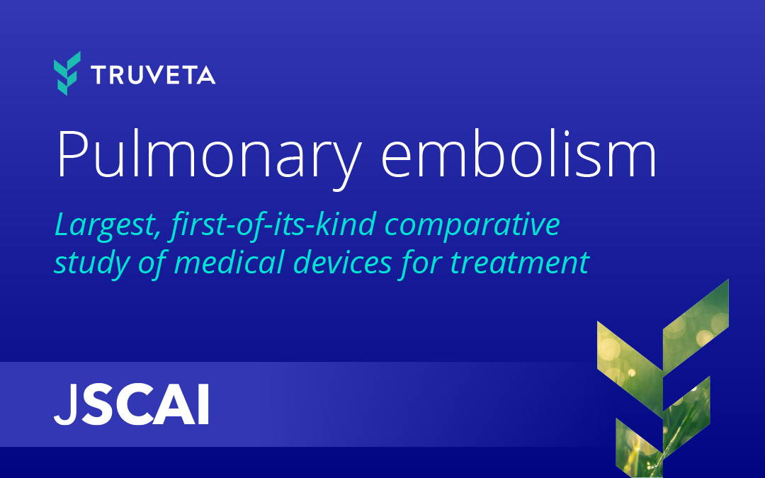 Truveta Data used in a comparative effectiveness study on medical devices for pulmonary embolism treatment, described as the largest first-of-its-kind analysis, published in JSCAI
