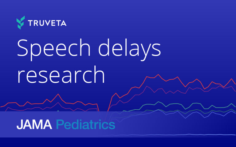 Truveta real-world data study examining trends and outcomes in pediatric speech delay research following the COVID-19 pandemic, published in JAMA Pediatrics