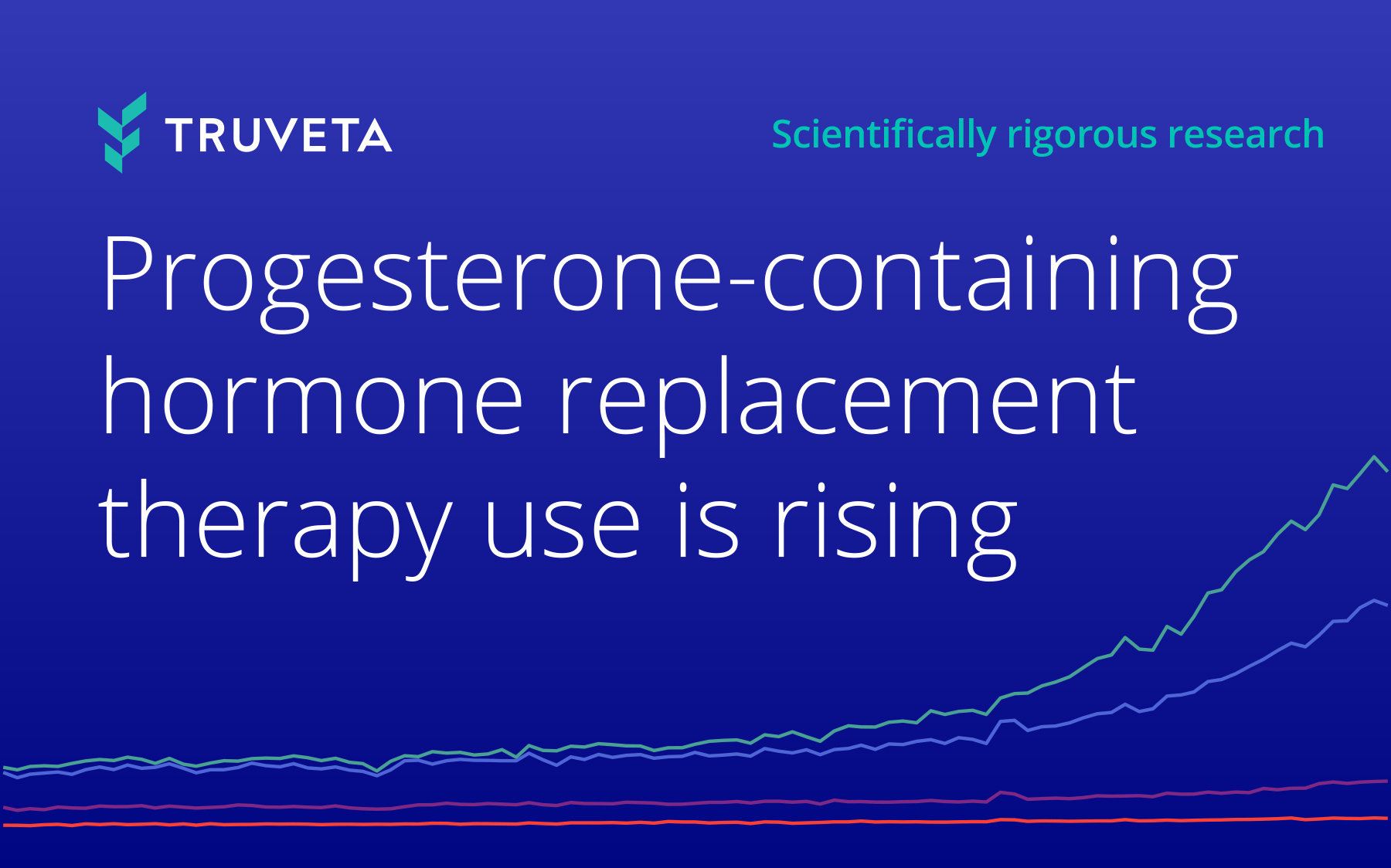 Truveta Research report on rising progesterone-containing hormone replacement therapy use and increasing menopause hormone therapy prescribing trends from 2018 to 2026.