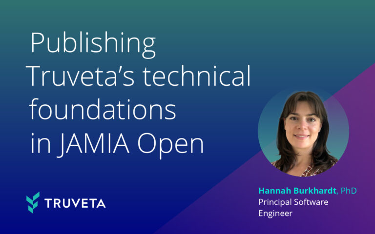 Publishing Truveta's technical foundations in JAMIA Open