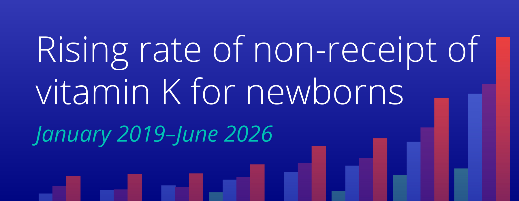 Rising rate of non-receipt of vitamin K for newborns, January 2019–June 2026